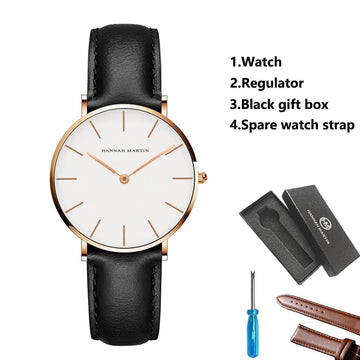 New Arrival Minimalist Style Ultra Thin Dial Elegant Ladies Watch Leather Strap Women's Dress Wristwatches
